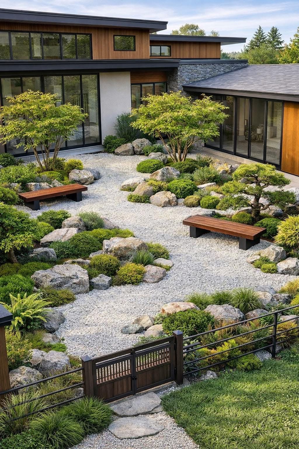 Japanese-inspired garden landscape by Kanso Stone & Garden